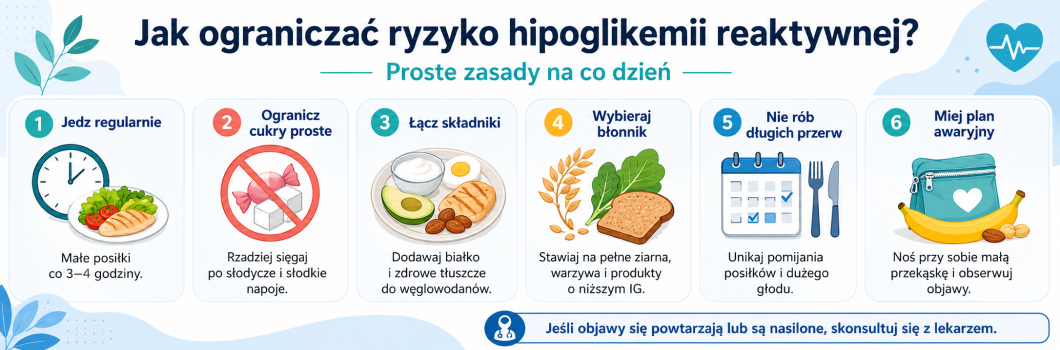 jak ograniczać ryzyko hipoglikemii reaktywnej