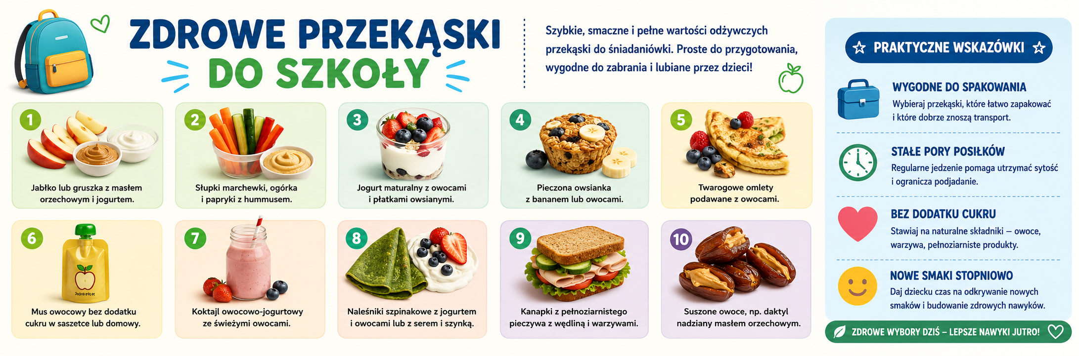 szybkie przekąski do szkoły i przedszkola